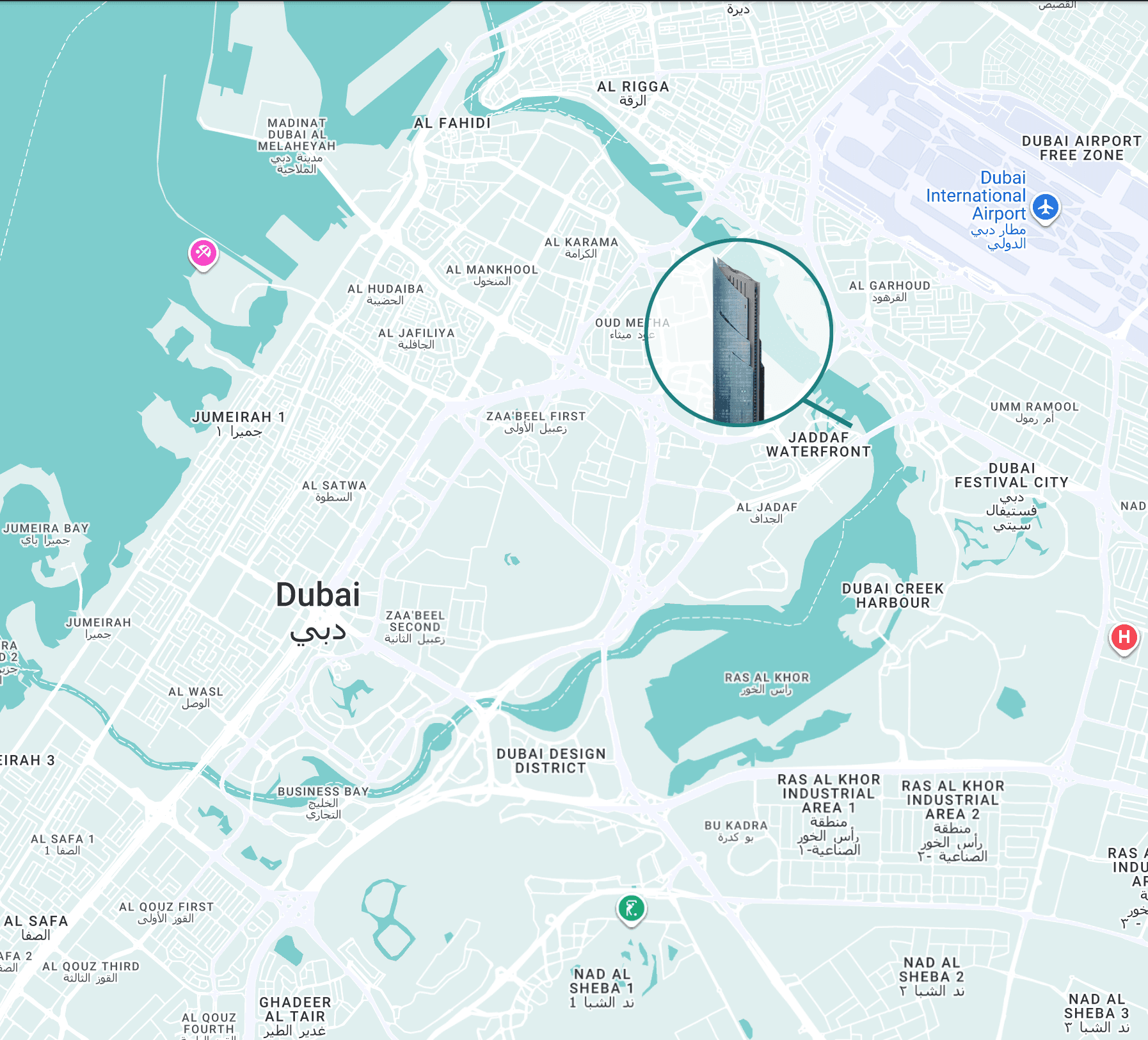 Gate Eleven Residences Location Map - Dubai